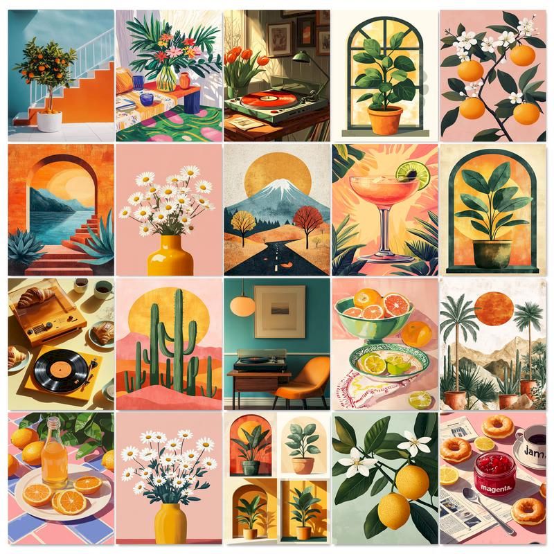 Art Craft Home - GATYZTORY ชุดภาพวาดระบายสีตามตัวเลข ลายดอกไม้ สำหรับผู้ใหญ่ งานฝีมือ DIY