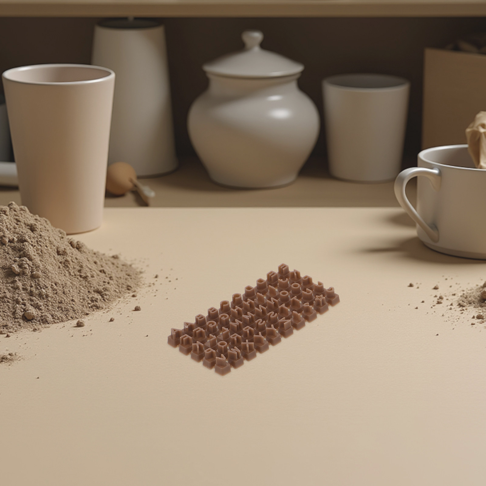 Air Dry Clay - ชุดแม่พิมพ์ปั๊มตัวอักษรและตัวเลข 2 ชุด สำหรับงานปั้นดินเหนียวแห้งเองในอากาศ งานฝีมือเซรามิก และการสร้างลวดลายส่วนตัว
