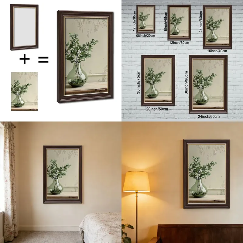 Art Craft Decoration Ideas - ตะกร้าปิกนิกลายไม้สีทองขนาด 8x12 นิ้ว สำหรับงานศิลปะและงานฝีมือ DIY ของตกแต่งบ้าน