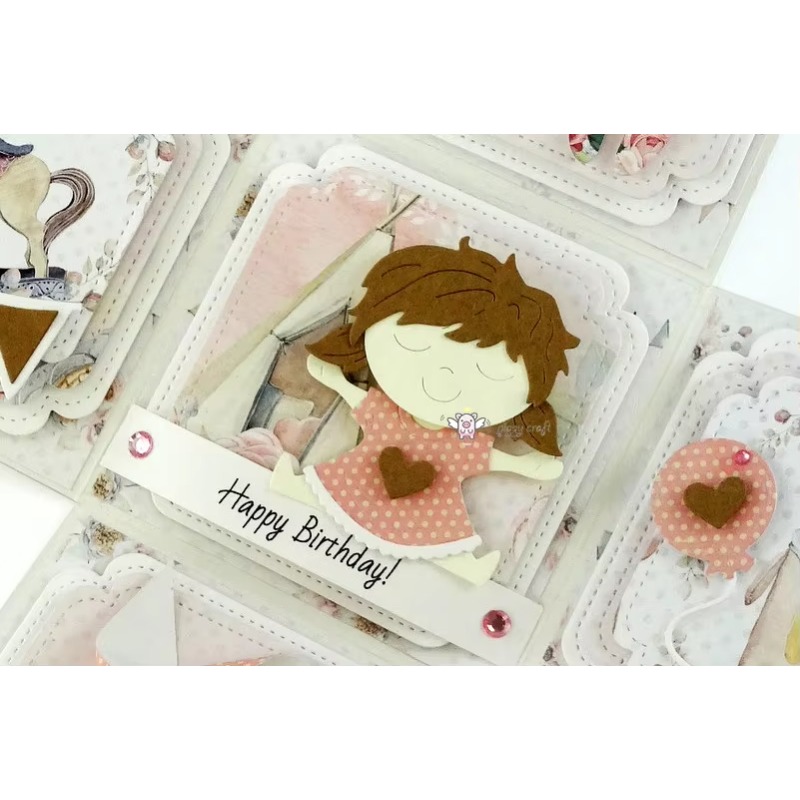 Art Craft Knife - แม่พิมพ์ตัดโลหะ Piggy Craft ชุดหกแบบ รูปนางฟ้า เด็กชาย