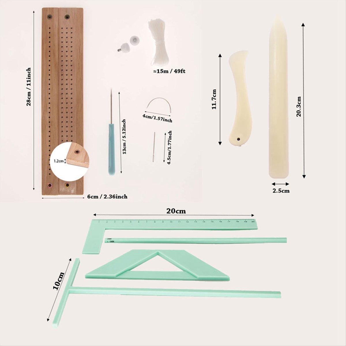 Bookbinding Supply Kit - คู่มือการเย็บปกหนังสือรุ่นใหม่ T32C อุปกรณ์เย็บหนังสือ ชุดเครื่องมือเย็บเล่มหนังสือ ชุดอุปกรณ์เย็บเล่มหนังสือ แพลนเนอร์