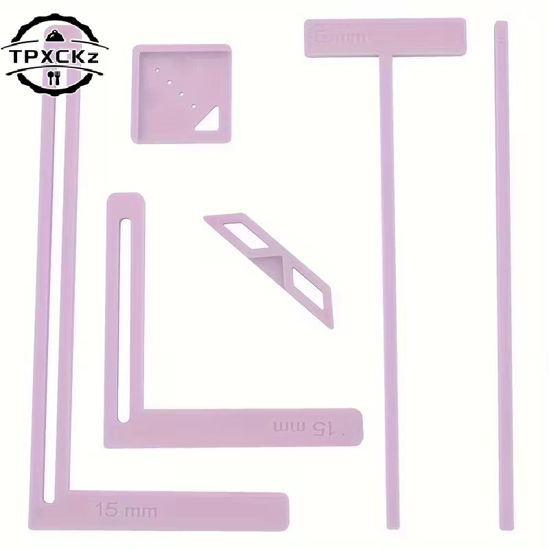 Bookbinding Supply Kit - 6 ชิ้นชุดเครื่องมือทำสมุดภาพอเนกประสงค์ ไม้บรรทัด DIY สำหรับทำสมุดบันทึก ชุดทำปกสมุดภาพ