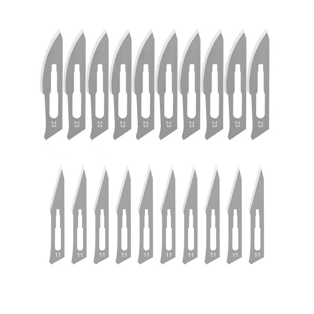 Art Craft Knife - 11 # 23 # เหล็กคาร์บอนใบมีดผ่าตัดผ่าตัดพร้อมที่จับแกะสลักหัตถกรรมมีดเครื่องตัด Graver