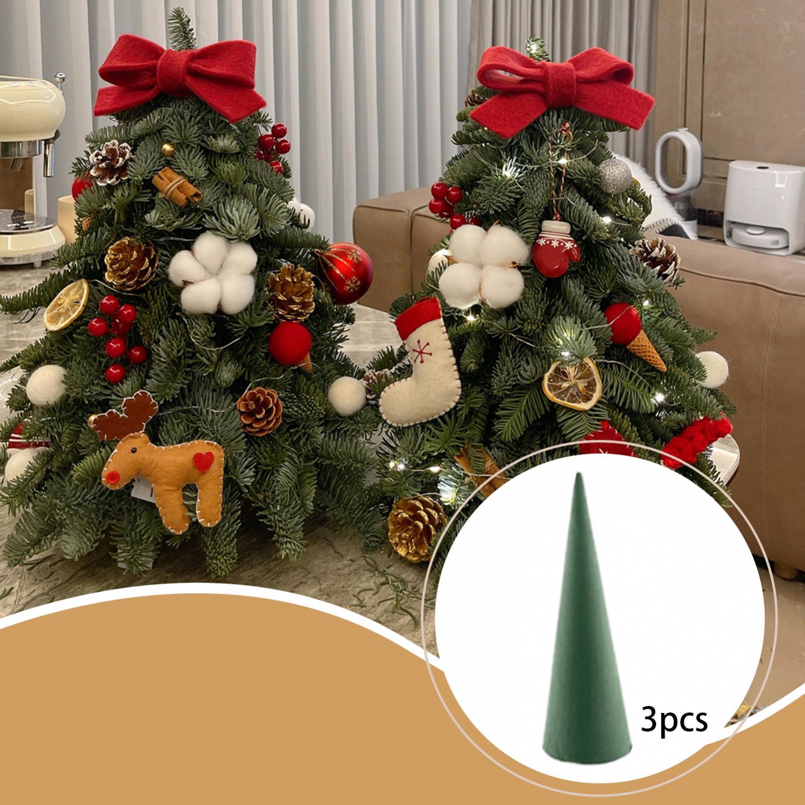 Art Craft Flower - ต้นคริสต์มาสทรงกรวยลายดอกไม้ อเนกประสงค์ พกพาสะดวก สำหรับตกแต่งเทศกาลวันหยุด งานประดิษฐ์ ตกแต่งคริสต์มาส