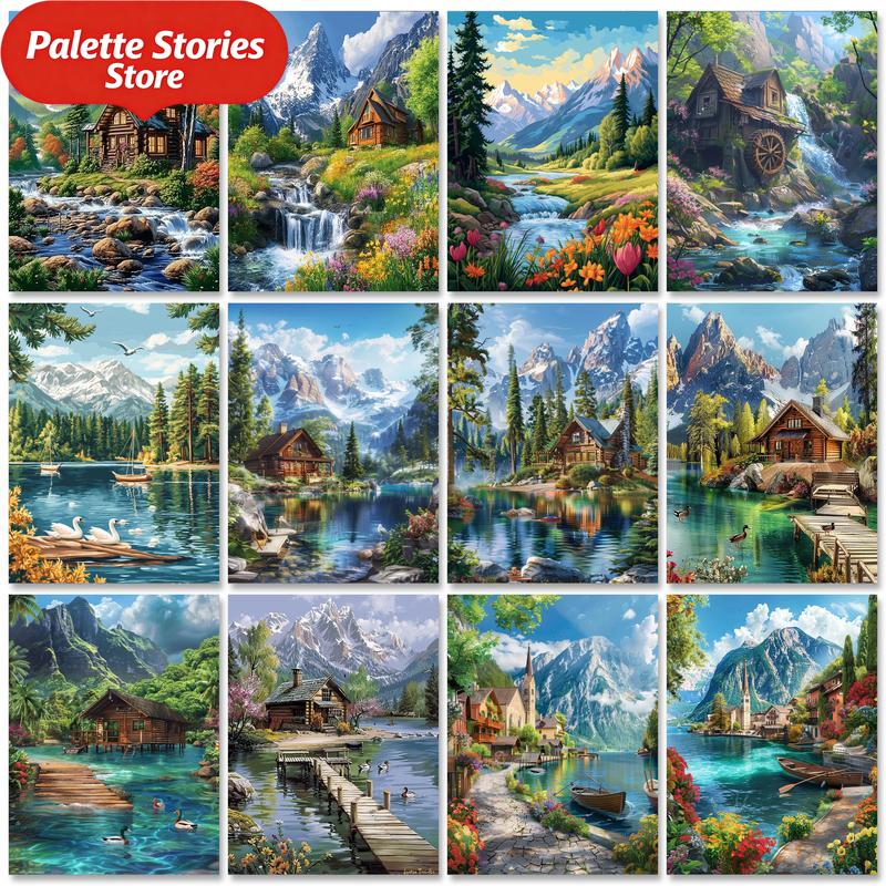 ภาพวาดระบายสีตามตัวเลข วิถีชนบ - Art Craft Village บทวิจารณ์และราคา