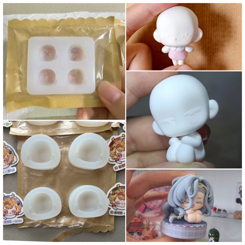 แม่พิมพ์ซิลิโคนหน้าตุ๊กตาแบบ Q - Air Dry Clay บทวิจารณ์และราคา