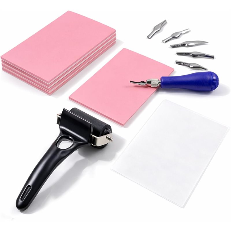 แผ่นลินโอเลียมใหม่สำหรับชุดทำบ - Linocut Carving Tool บทวิจารณ์และราคา
