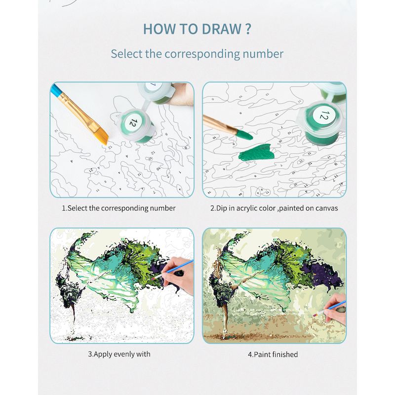 ภาพวาด gatyztory โดยตัวเลขชุดง - Art Craft Decoration Ideas บทวิจารณ์และราคา
