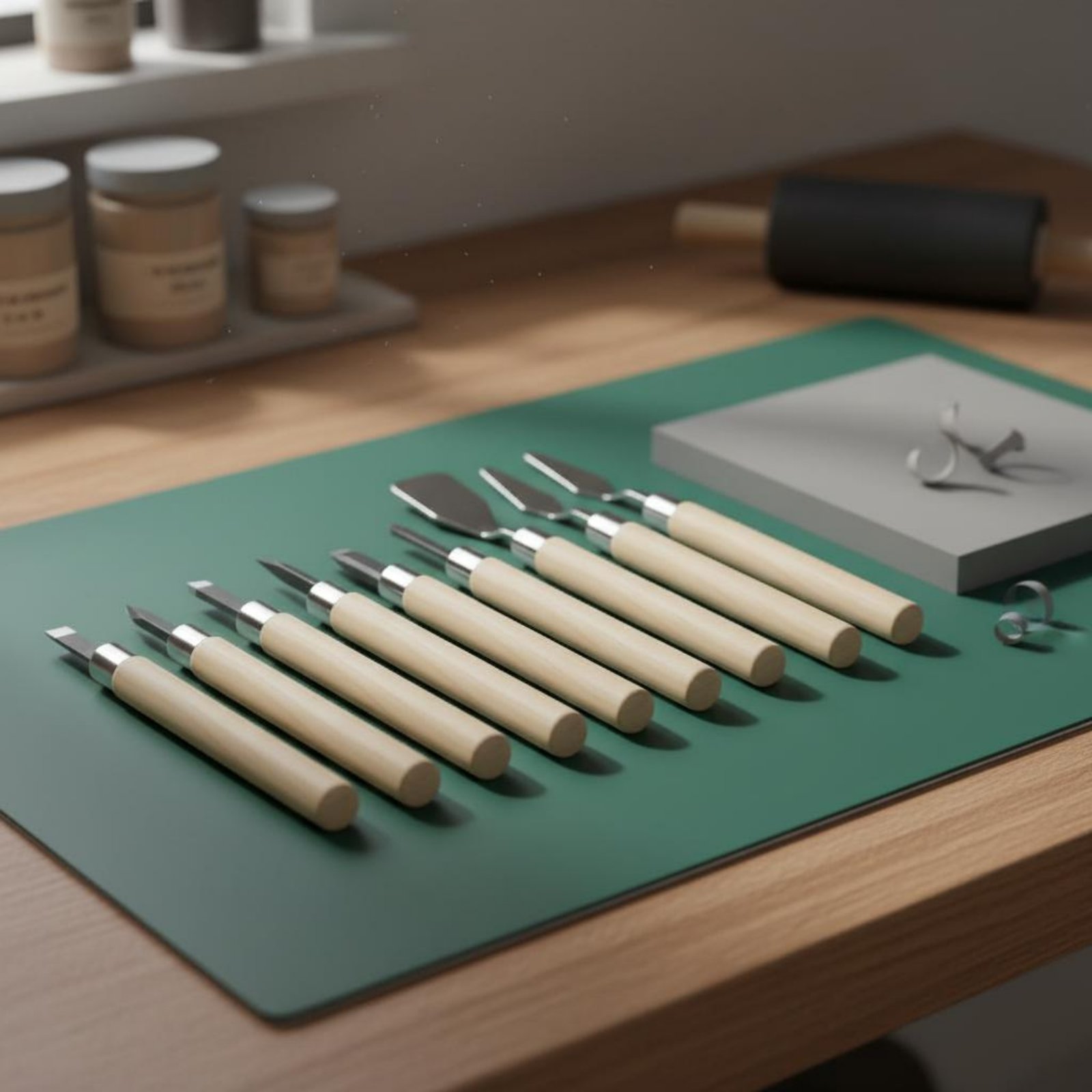ชุดอุปกรณ์แกะสลักลินโนเลียม 9  - Linocut Carving Tool บทวิจารณ์และราคา