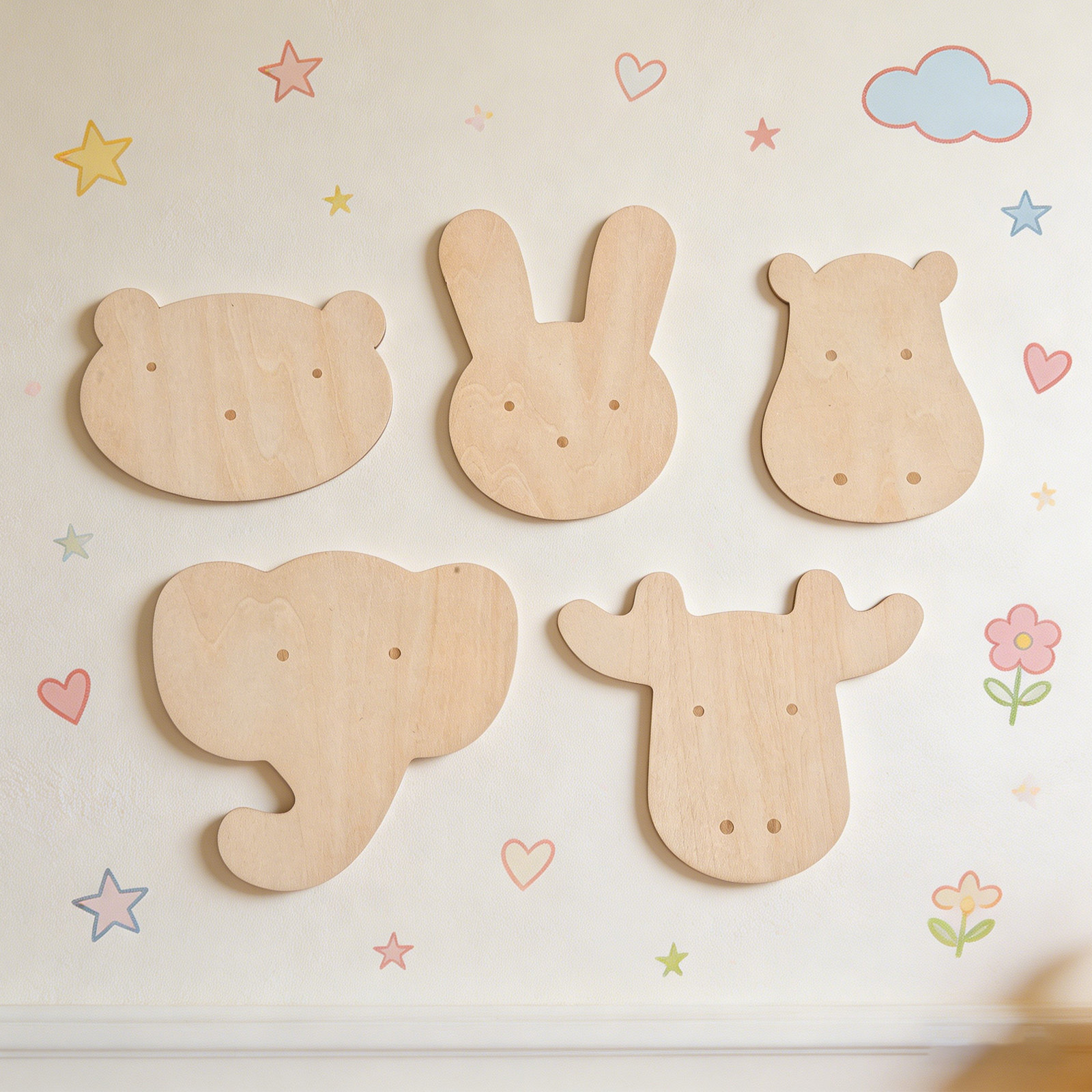 สติ๊กเกอร์ติดผนังลายไม้รูปสัตว - Art And Craft For Nursery บทวิจารณ์และราคา