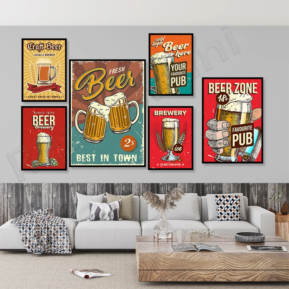 โปสเตอร์ผับสุดโปรด, โรงเบียร์, - Art Craft Decoration Ideas บทวิจารณ์และราคา