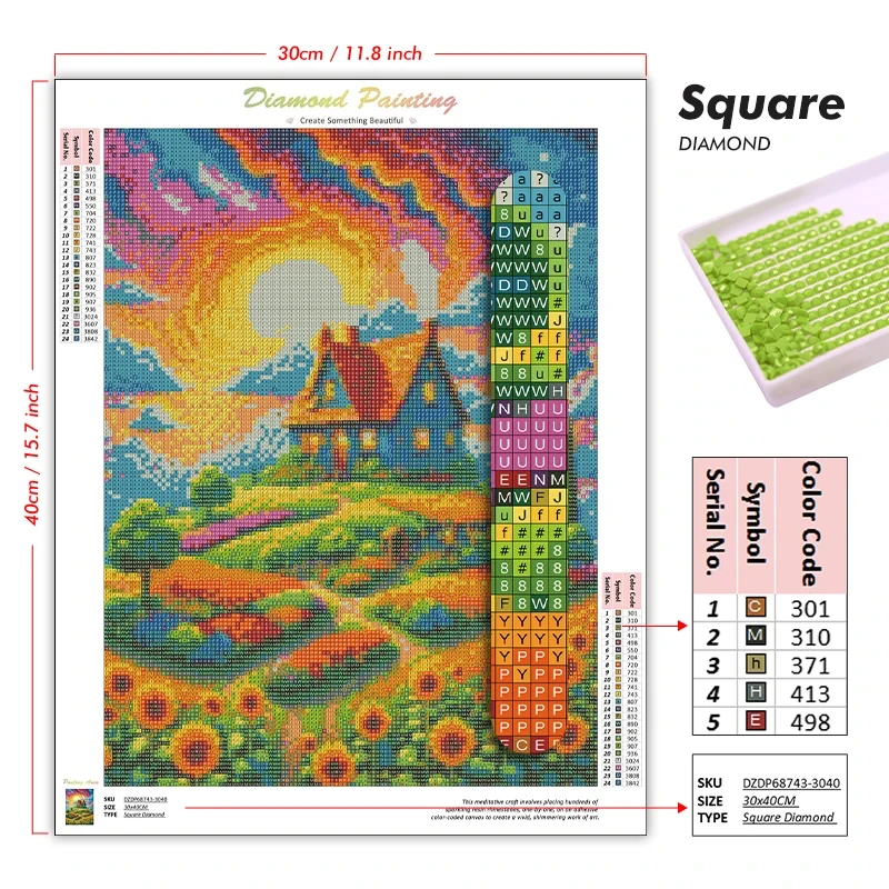 ชุดอุปกรณ์วาดภาพเพชร 5D DIY ลา - Art Craft Village บทวิจารณ์และราคา