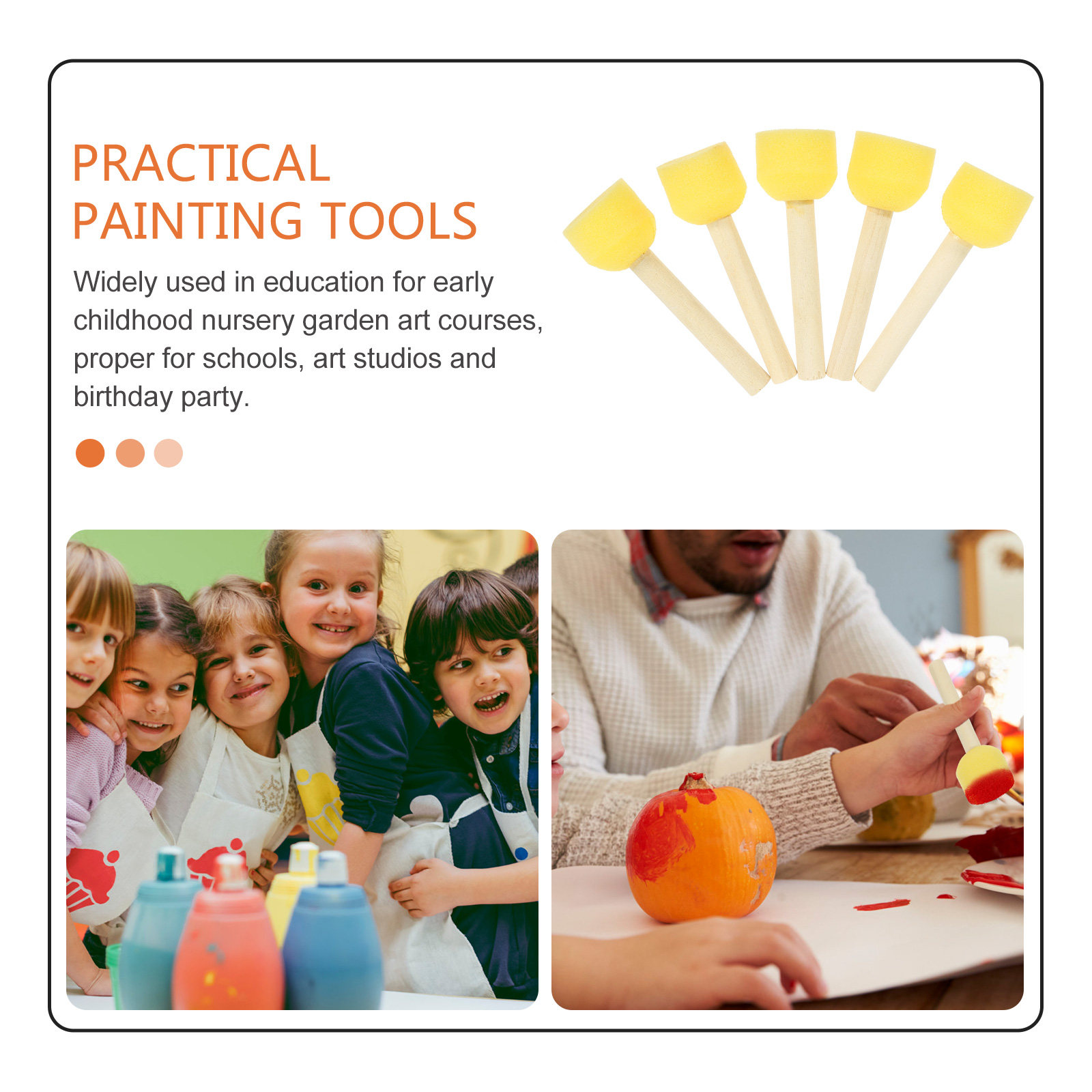แปรงฟองน้ำสำหรับวาดภาพ 20 ชิ้น - Art And Craft For Nursery บทวิจารณ์และราคา