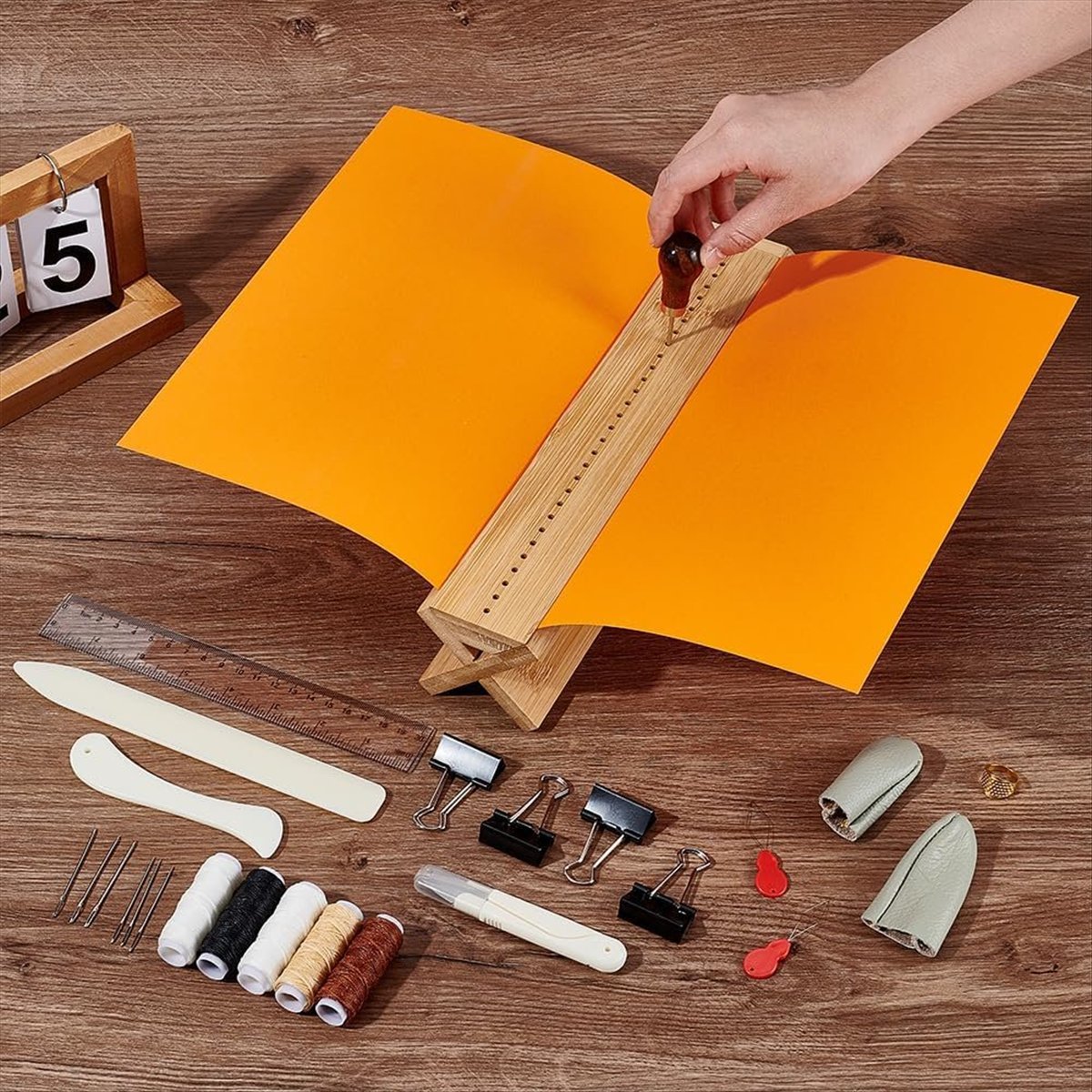 แท่นเข้าเล่มหนังสือไม้ไผ่ X07A - Bookbinding Supply Kit บทวิจารณ์และราคา