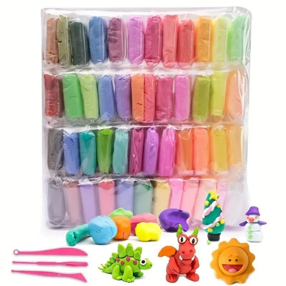 ดินปั้นแห้งเร็ว 48 สี น้ำหนักเ - Air Dry Clay บทวิจารณ์และราคา